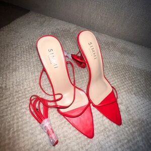 SIMMI London Red Strappy Heels